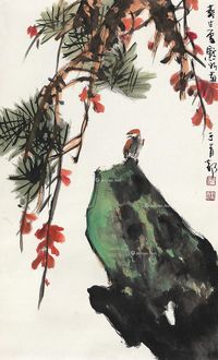 金默如 红叶小鸟