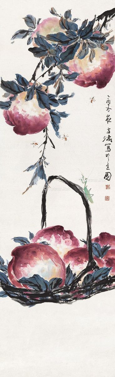 lot:463 王雪涛 寿桃