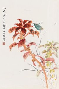 陆抑非 花卉草虫