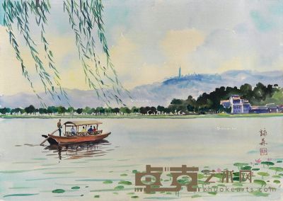 李咏森 西湖风景之一 37.5×52.5cm
