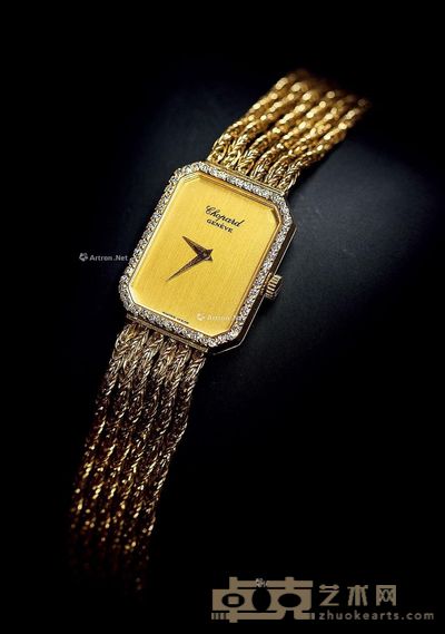 1950-1960年代 CHOPARD 肖邦18K金钻石机械腕表 表链长约18cm