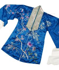 张充和 设计并使用 昆曲旦角戏服蓝披戏服 （一件） 戏服