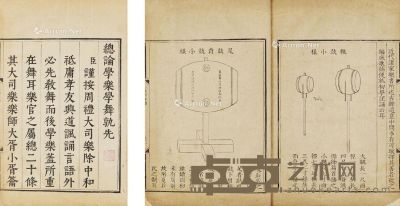 张充和 旧藏 明王府刻本《小舞乡乐谱》 半框25.2×20cm；开本34.7×23.7cm