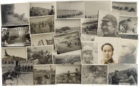 毛泽东 博古 朱德 刘伯承 谭政 包瑞德 康克清 等    约1944年作 美国延安观察组所摄八路军照片一批 照片二十六帧、明信片一张