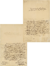 歌德 1830年2月2日作 致卡尔?腓特烈大公亲笔信 信笺 一张二页 （附证书）