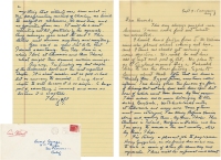 斯坦贝克 1965年6月9日作 致传奇广告人霍华德?哥萨奇亲笔信 信笺 二张二页 （附实寄封，附证书）