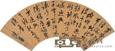 陈鎏 草书 七言诗 49.5×15.5cm