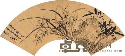 诸升 兰石图 51.5×17cm