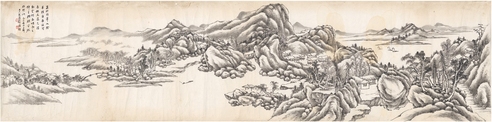 何维朴 湖山云影图