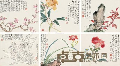 赵浩公 花卉 26×31cm×6?