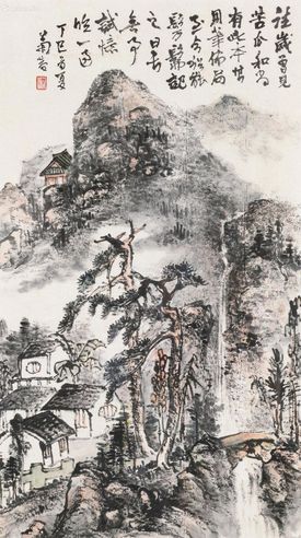 余菊庵 山水
