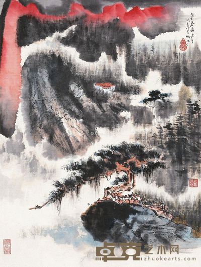 郑乃珖 山水 62×46cm
