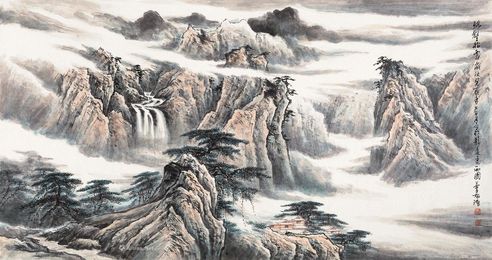 董希源 幽壑松云
