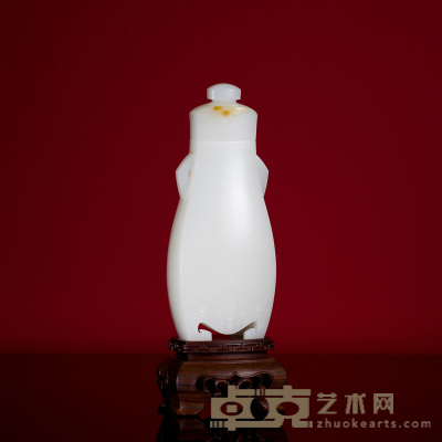杨光  和田玉籽料福寿瓶 规格:14.2×5.9×3.7cm  
重量：285g