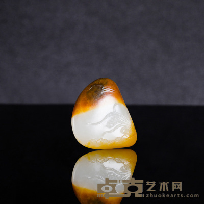 李康  和田玉籽料兰花挂件 规格:2.5×2.5×1.0cm  （独籽）
重量：9g