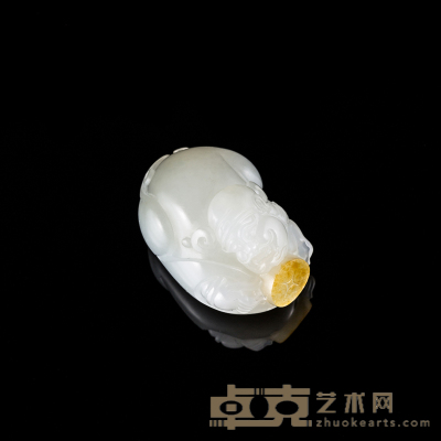 唐奇伟  和田玉籽料财神挂件 规格:3.5×2.2×2.4cm  
重量：26.5g