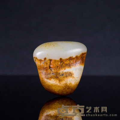 和田玉籽料原石 胡杨林 规格:4.7×4.6×2.0
重量： 70g