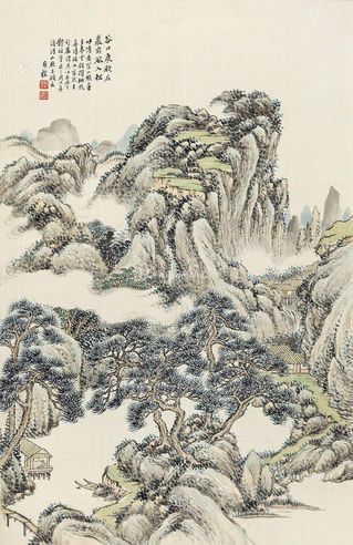 何维朴 深山幽居图