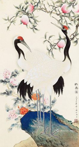 陈之佛 鹤寿图
