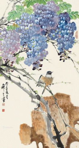 陈舜今 紫藤小鸟