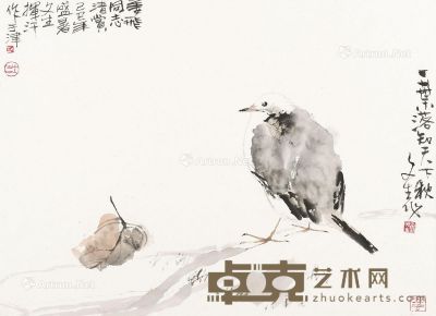刘文生 花鸟 40.5×56cm