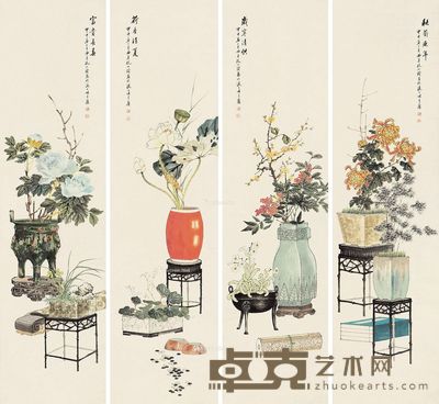 孔小瑜 春夏秋冬 175×47cm×4