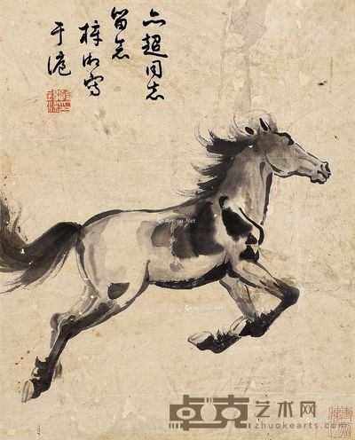 殷梓湘 奔马 29×23cm