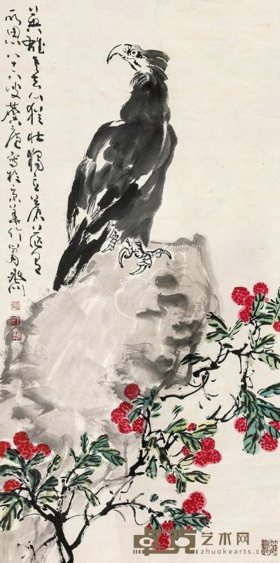 许麟庐 英雄 135×68cm