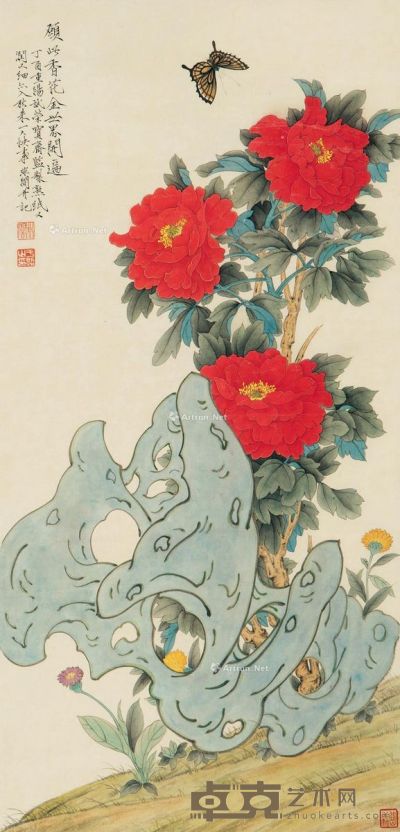 于非闇 香花金世界 62×31cm