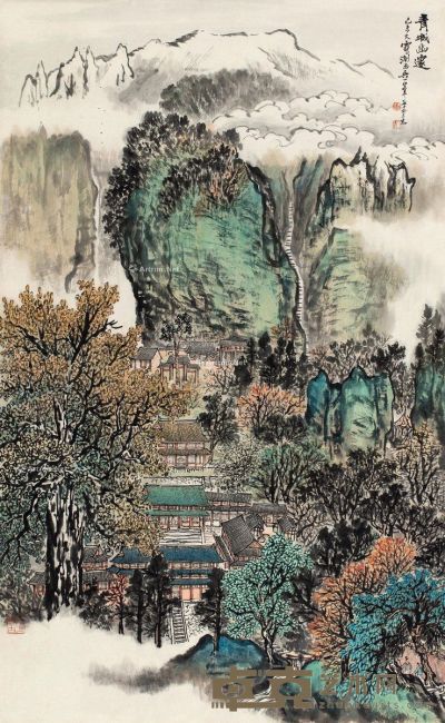 吴一峰 青城幽遂 82×51cm