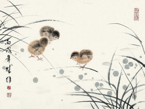 方楚雄 鸡趣图