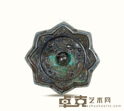 唐代 四禽八棱小镜 直径3.7cm