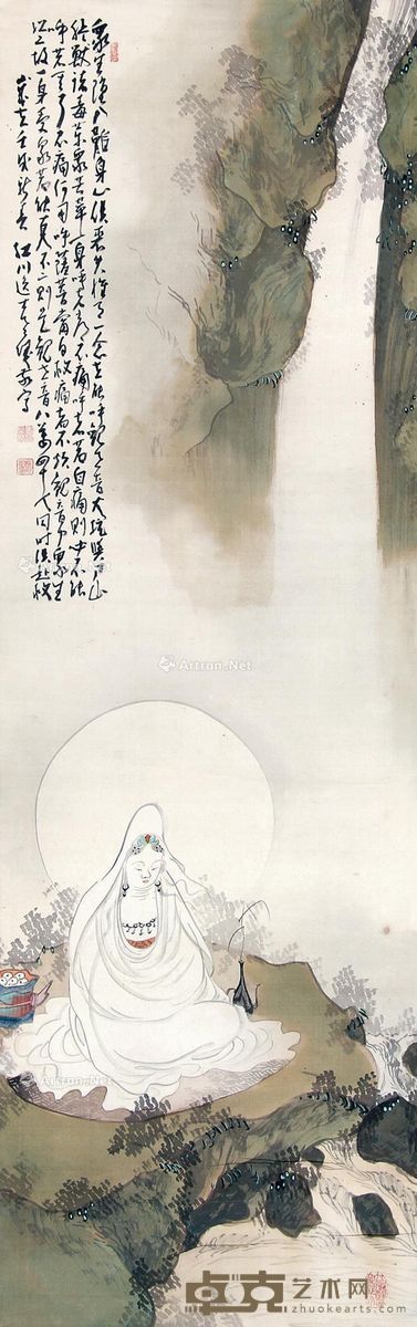 江川逸夫 观音 126×40cm