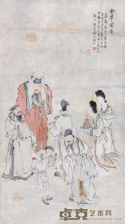 潘振镛 金带围图 137×76cm