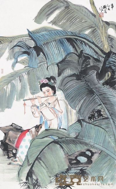 刘旦宅 蕉阴佳韵 98×60cm