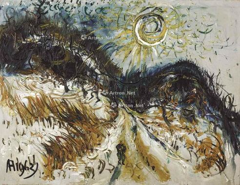 阿凡迪 1962年作 积雪在阳光下 油彩 画布