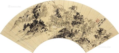 李流芳 溪山茅屋
