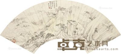 查士标 溪山闲钓 18×55cm