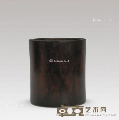 黄花梨笔筒 高19.5cm；直径：17.7cm