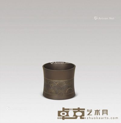 中川净益错金银铁盖置 高4.8cm