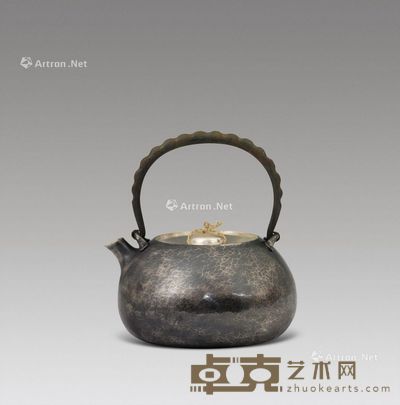 柿型银壶 长15.5cm;376g