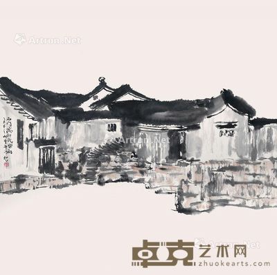 李学功 石门高汪氏宗祠 68×68cm