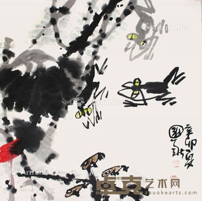 姜国华 花鸟 68×68cm
