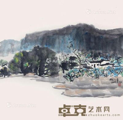 李学功 柳江春 68×68cm