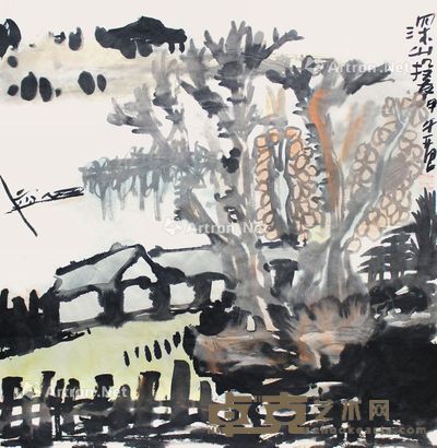 姜国华 深山投友 68×68cm