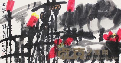 姜国华 花鸟 68×136cm