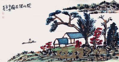 姜国华 深山探友 68×136cm