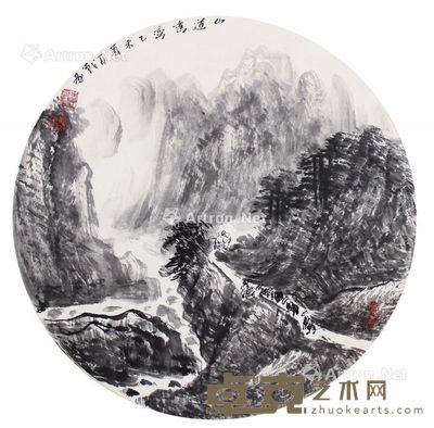 李百战 山道弯弯 42×42cm