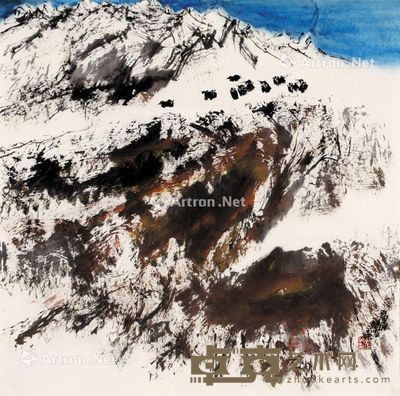 郭正英 高原初雪 68×68cm