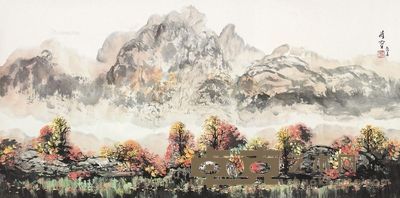 王维宝 山水 68.5×138.5cm